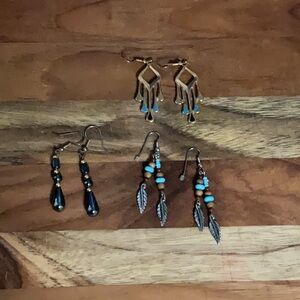 Drop earrings Set of 3